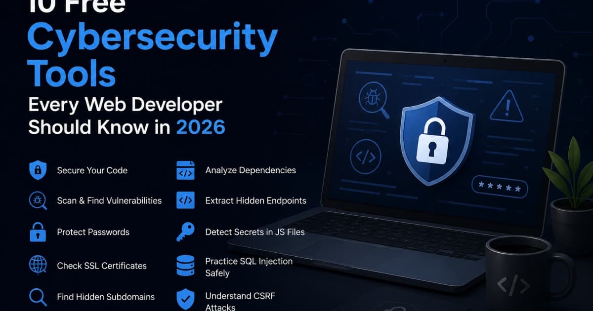 10 Free Cybersecurity Tools for Web Developers in 2026