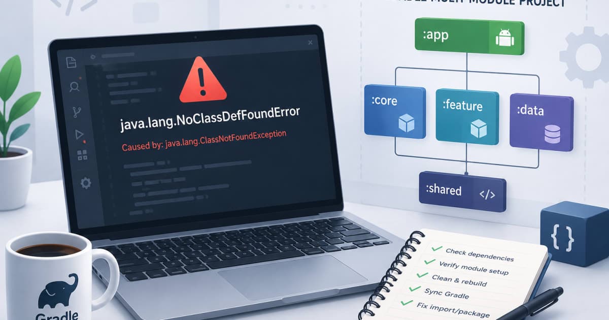 Debug java.lang.NoClassDefFoundError in Gradle Multi-Module