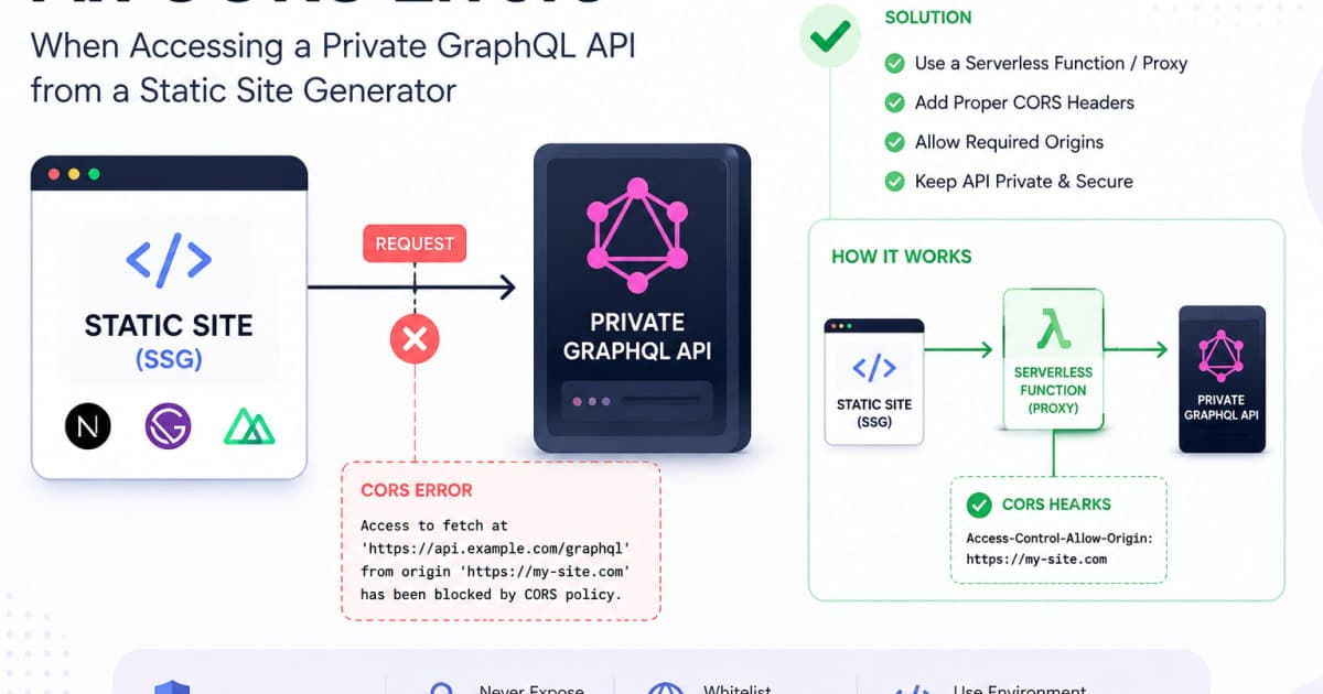 Fix CORS for Private GraphQL API on Static Site Generators