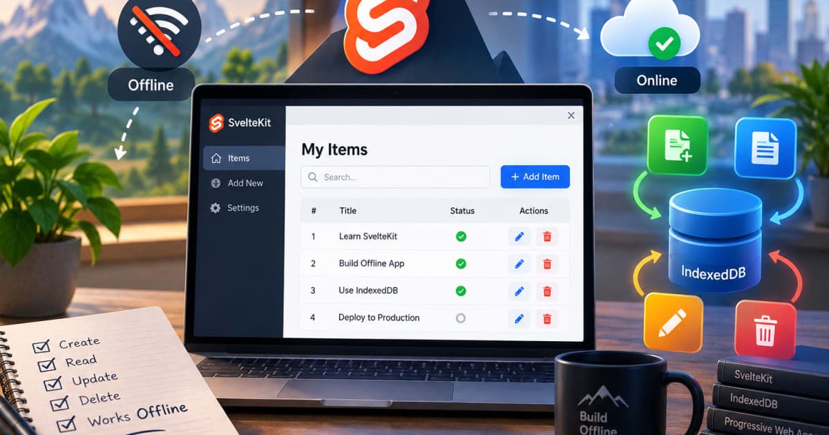 Offline‑First CRUD with IndexedDB in SvelteKit – Guide